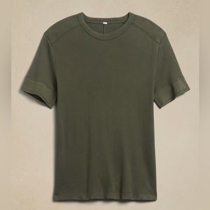 Banana Republic Black Ribbed Cotton T-Shirt